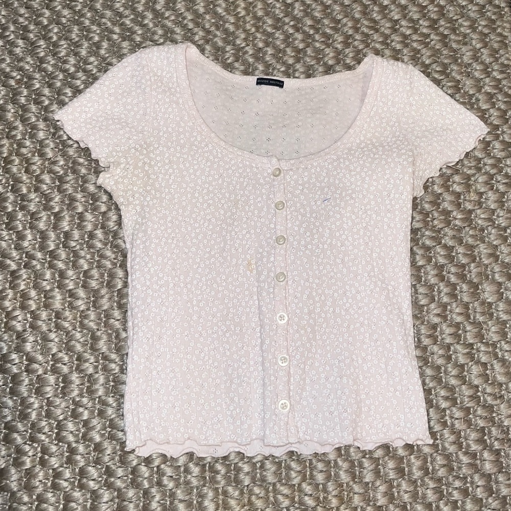 pink button up crop top